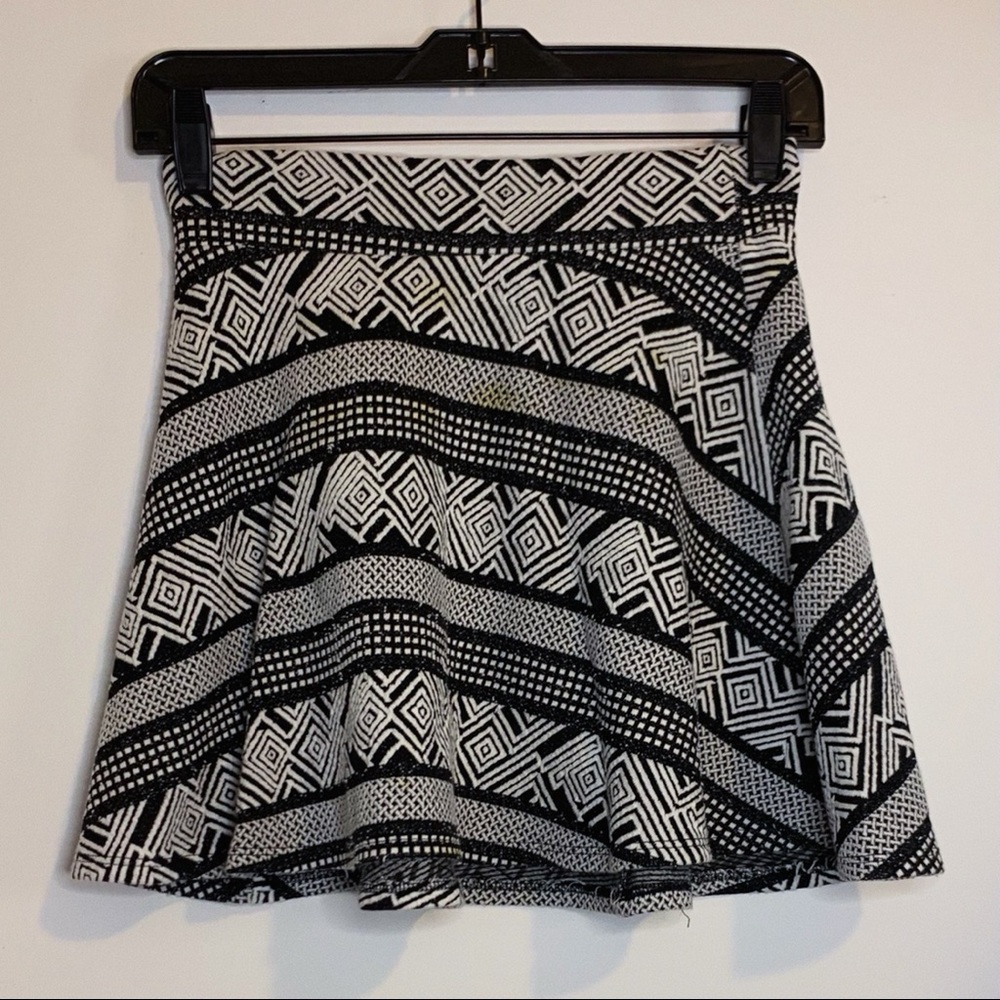 Charlotte Russe geoprint mini flare skirt.